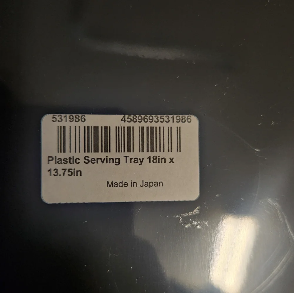JapanBargain Plastic Serving Tray Red / Black Different Size